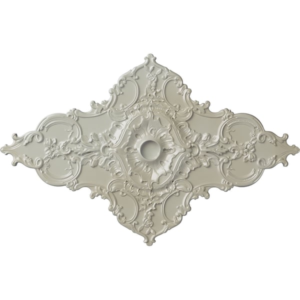 Ekena Millwork Melchor Diamond Ceiling Medallion (Canopies up to 4"), 67 1/4"W x 43 3/8"H x 4"ID x 2"P, Flash Blue CM70X43MLFBS - main